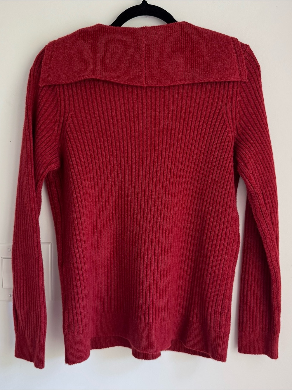 J JILL Spread Collar Red Pepper Sweater Cotton Blend NEW Women’s M - Picture 9 of 10